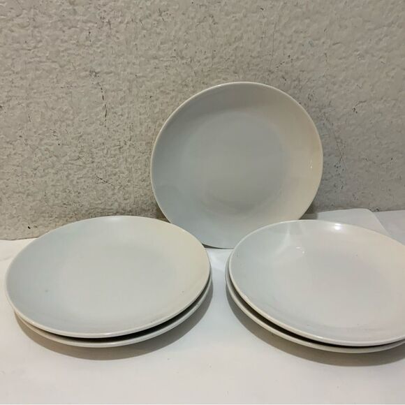 Set of 5 Crate & Barrel 6.5" Bread & Butter Plates Porcelain B7 - Picture 4 of 6
